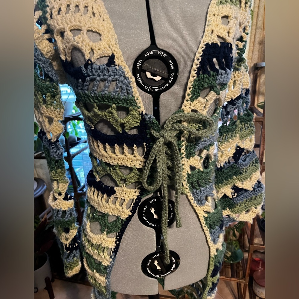 Handmade Multicolor Crochet Sweater